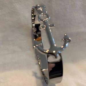 Silver Anchor Cuff Anchor Bracelet
